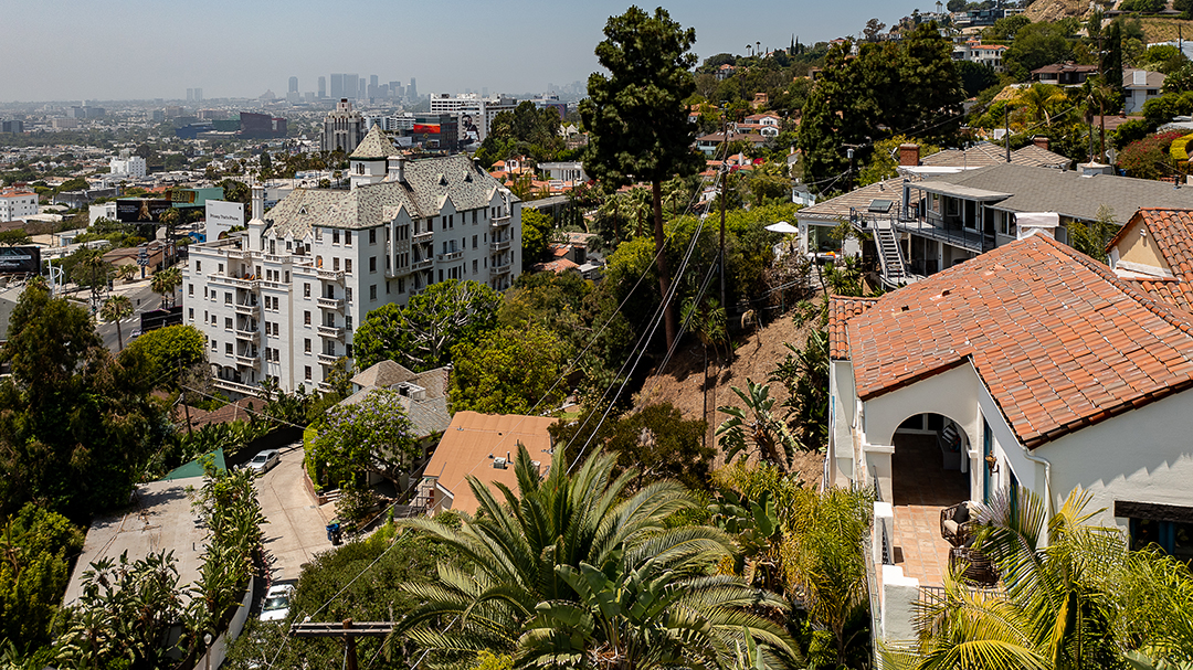 Image of hill side home above Chateau Marmont. Photo by Erik Grammer